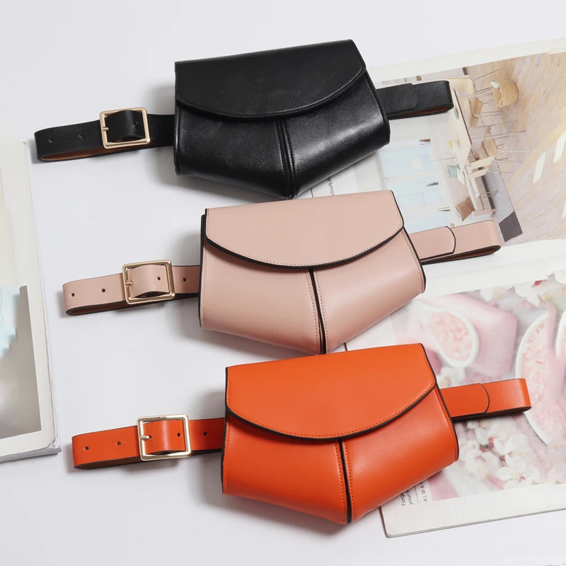 

Serpentine Waist Pack Belt Personality Coin Purse Pink Ladies Fashion Fanny Packs Geometric Mobile Phone Pouch Waist Bag