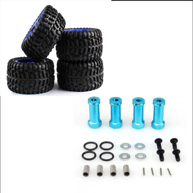 blue tire combiner Wltoys 12428 12423 Feiyue FY-03 JJRC Q46 Q40 Q39 1/12 Радиоуправляемый автомобиль запасные части Обновление большие шины - Цвет: blue tire combiner