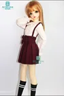 BJD кукольная одежда платье для девочек подходит для 13 BJD кукольная Модная рубашка с бантомвязаный кардиганплиссированная юбка