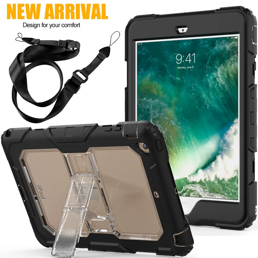 Чехол для iPad Mini 1/2/3 7 9 дюйма противоударный чехол с откидной ножкой и ремнем на