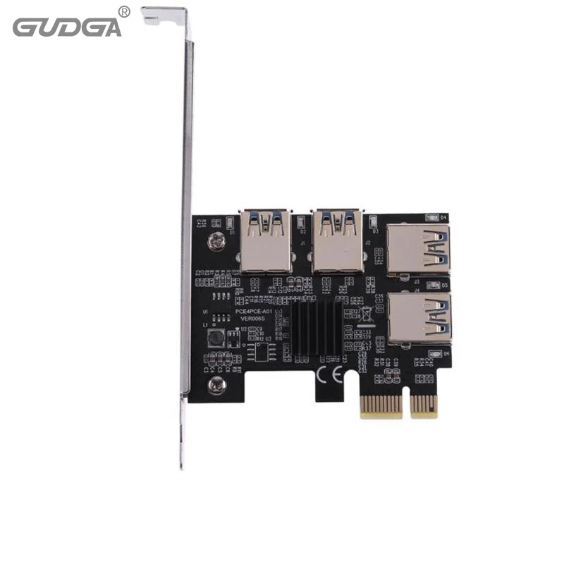 Новая карта расширения PCIe от 1 до 4 PCI express 16X Слоты Райзер PCI-E 1X к внешнему слот