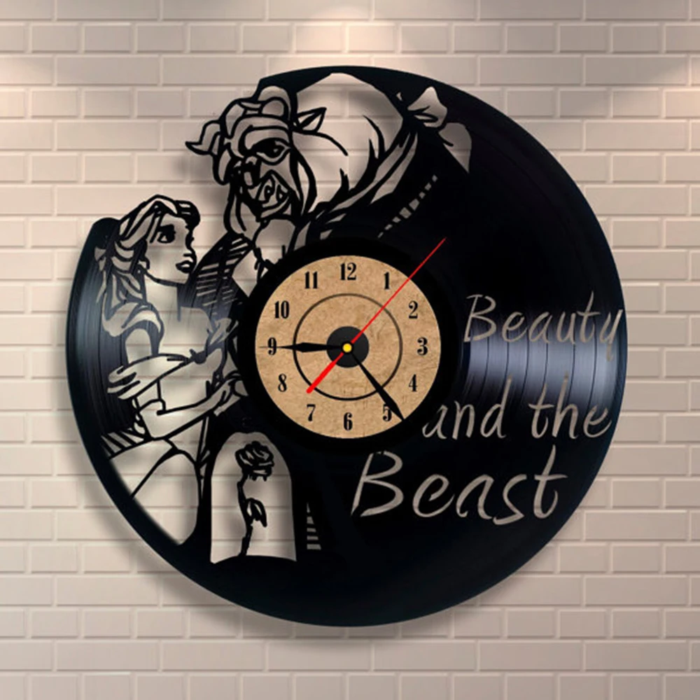 Виниловые часы Современный дизайн декоративные черные художественные Saat для