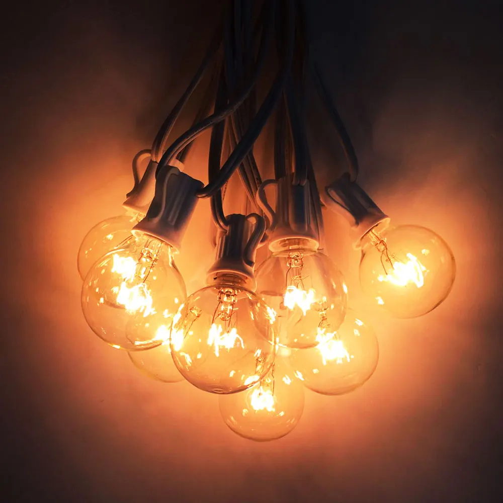 Гирлянда с 25 прозрачными лампочками в стиле ретро 8 м