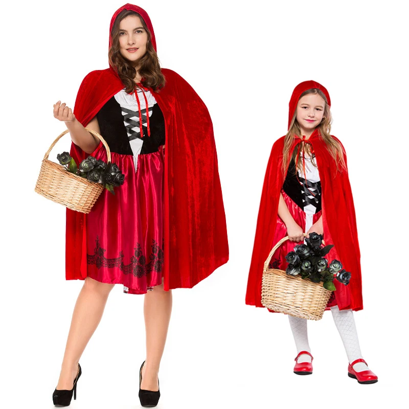 Костюм на Хэллоуин для взрослых и детей Красная Шапочка | Тематическая одежда