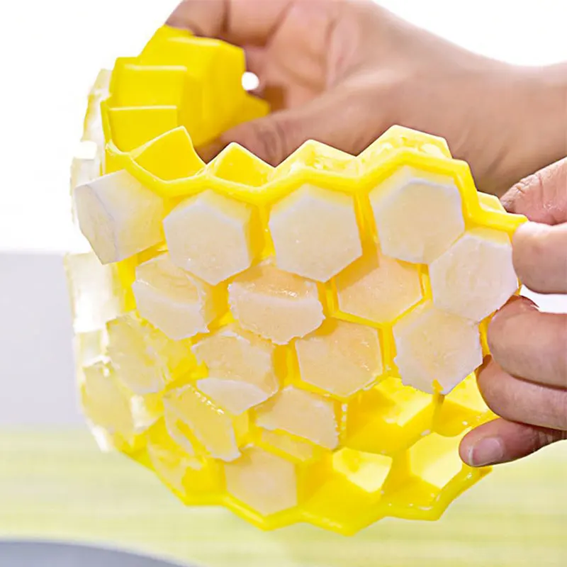 Сотовая форма кубик льда 37 кубиков лоток Форма для контейнеры хранения с формой
