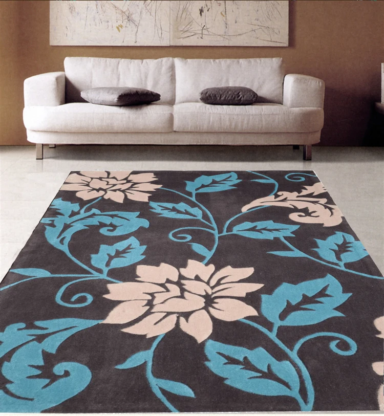 Коврик салонный пасторальный акриловый с цветами ручная работа ковры и коврики