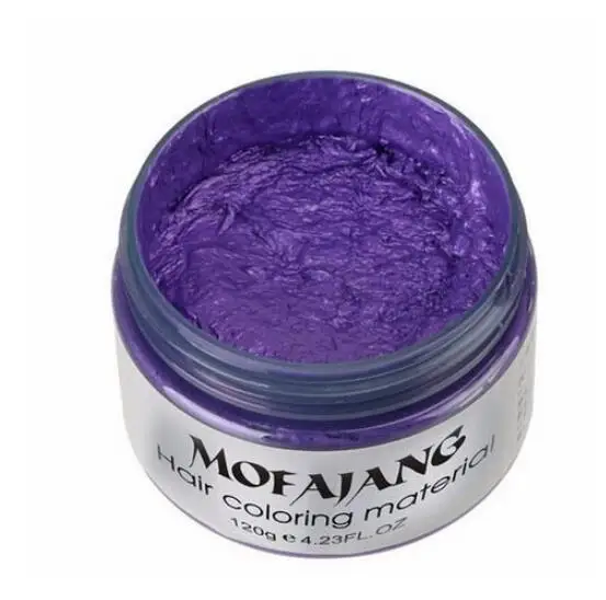 Purple MOFAJANG, краска для волос "Дедушка", цвет белый, воск, одноразовая формовочная паста, воск для волос, 120 г, Прямая поставка - Цвет: Purple