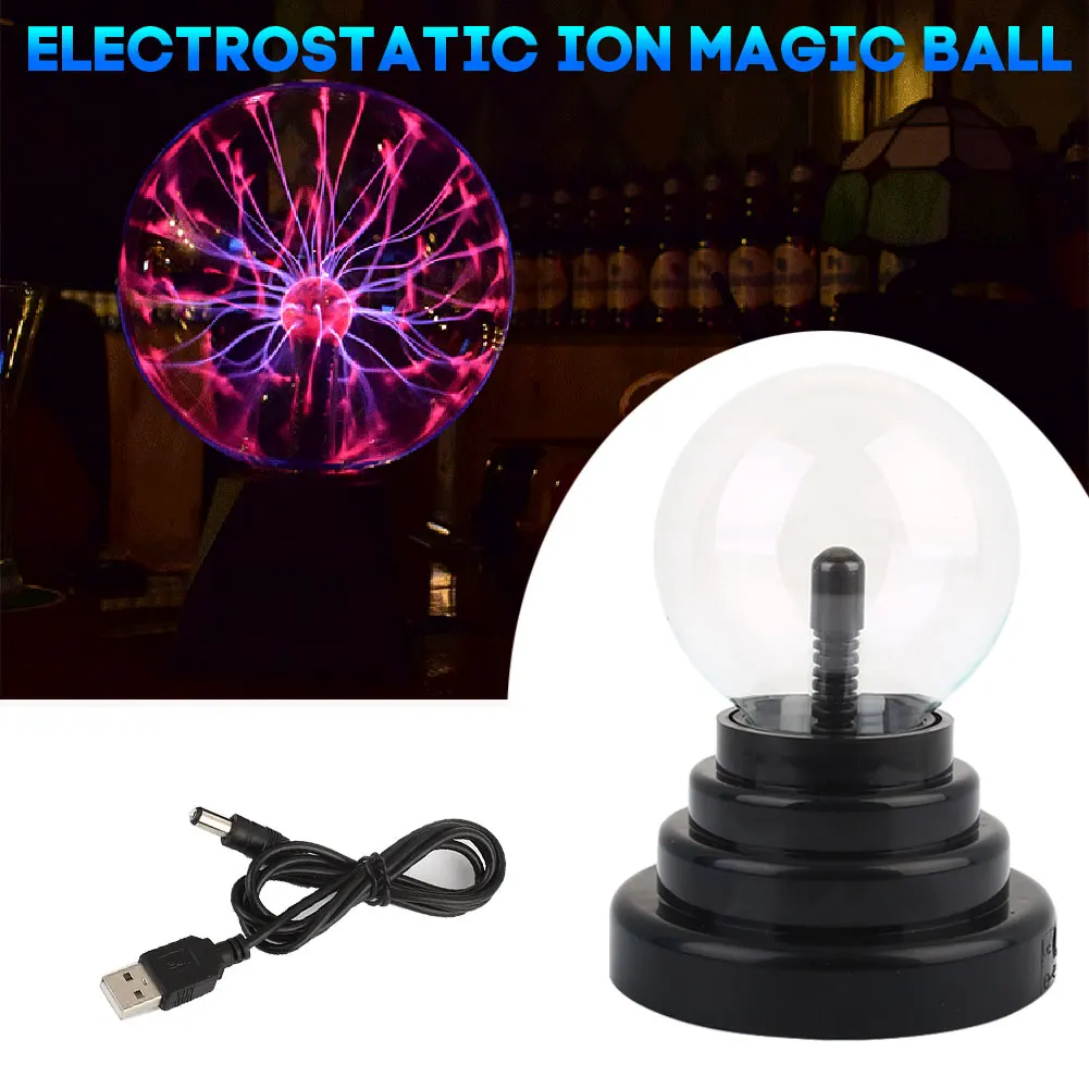 Ночник 5 В праздничные огни электростатический светильник с молнией внутри