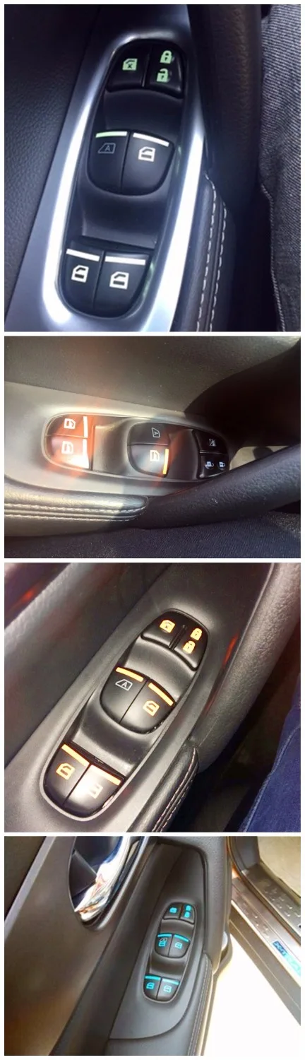 Кнопка оконного выключателя Серебристая Наклейка Крышка для Mitsubishi ASX Lancer Pajero Outlander для Honda Civic CRV Jazz Highlander