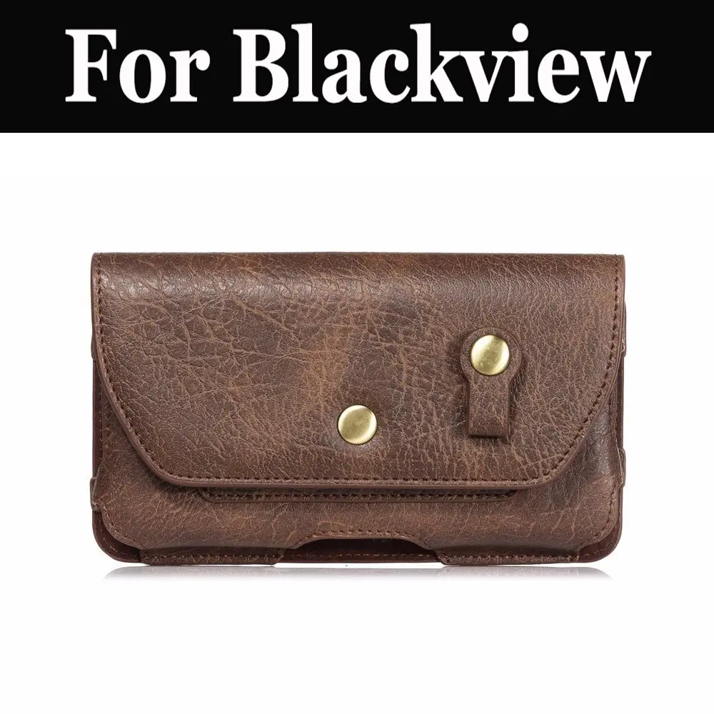 Мягкая кожаная мужская поясная сумка с зажимом для ремня чехол Blackview Ultra Plus E7 E7s