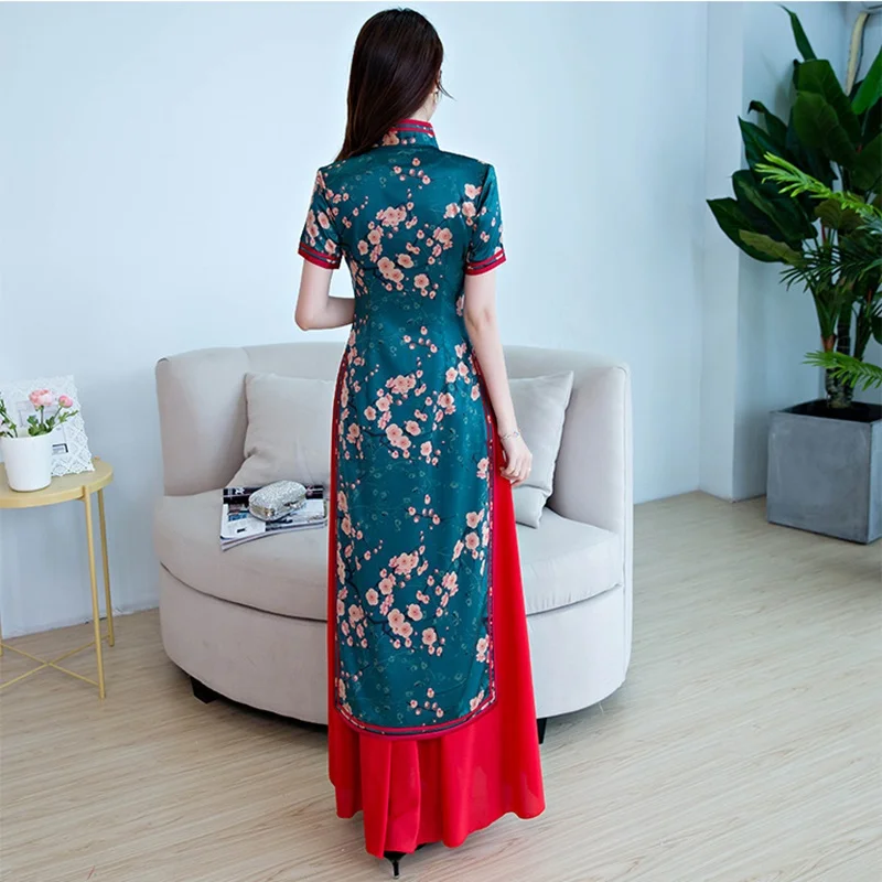 Женское платье Чонсам в восточном стиле элегантное японское Yukata Kimonos во Вьетнаме