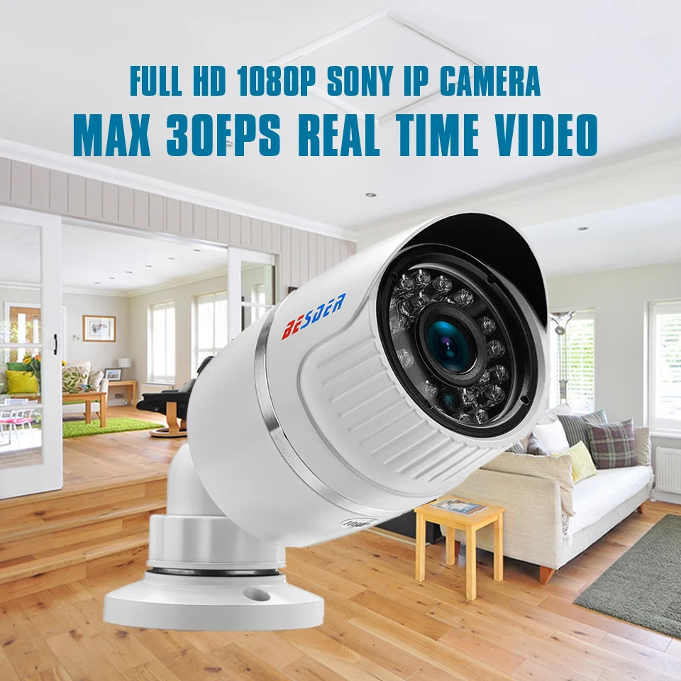 Камера видеонаблюдения BESDER Hi3516C + SONY IMX291 полностью 1080 P IP металлическая