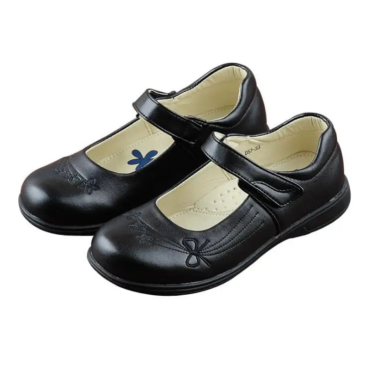 

Girls student shoes matte uniform shoes Campus shoes show matte black gloss artificial PU girls princess shoes