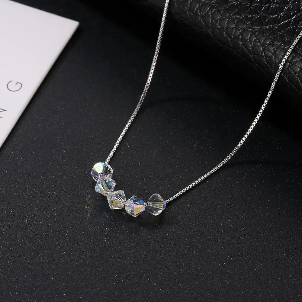 Ожерелья-подвески женские из серебра 925 пробы с кристаллами Swarovski | Украшения и