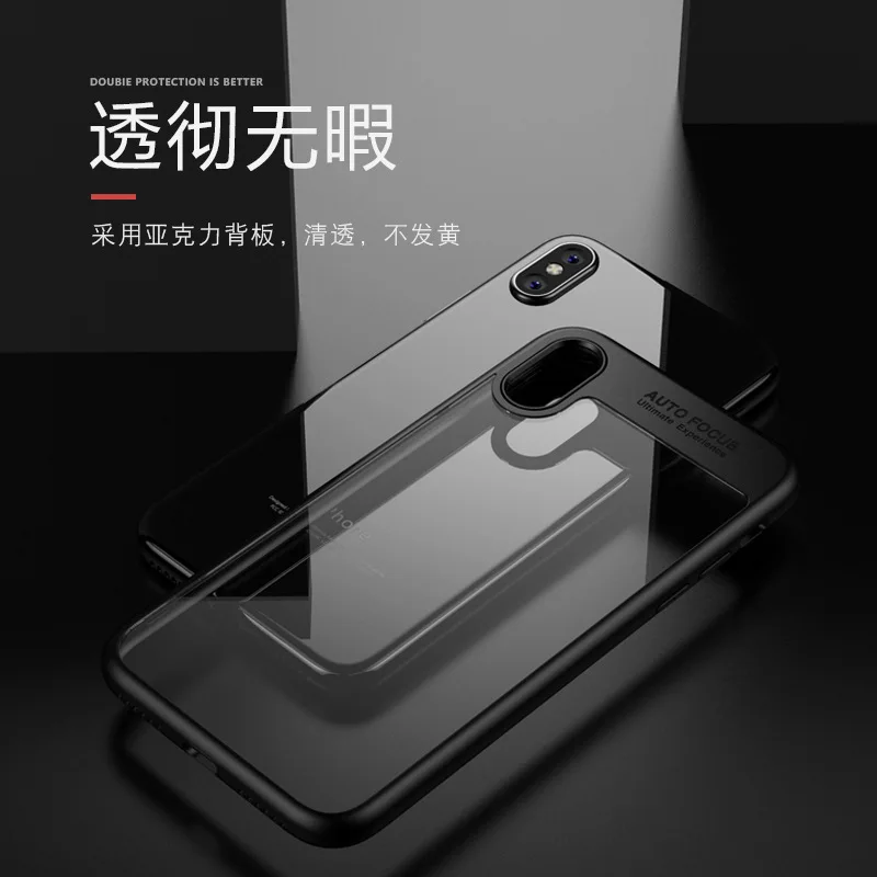 GU JIANG Luxury Nature HD Clear Transparent Phone Silicone Protector Case for iPhone X Ultra-thin TPU Cover Bag iPhoneX |