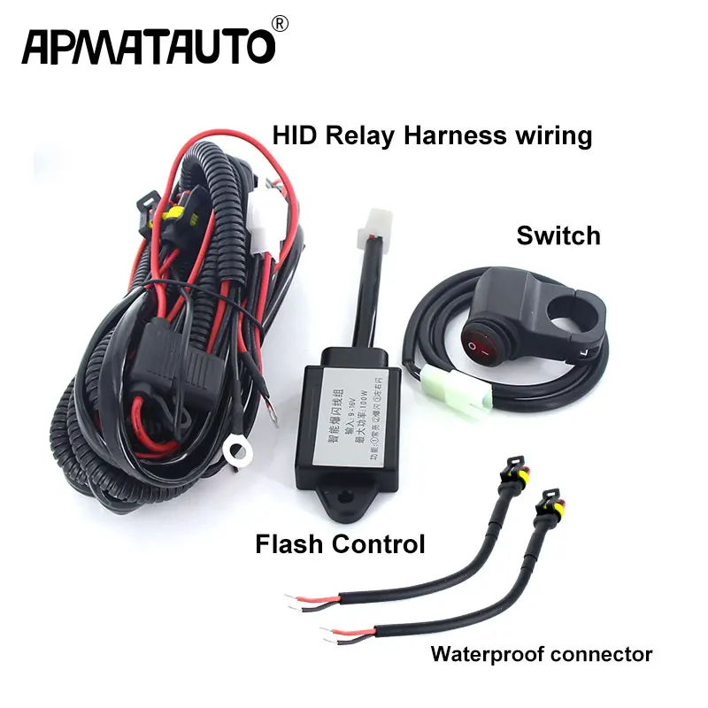 1 set Flash Control HID Relay Harness Line Group Switch for automotive car work light spotlight flashlight with multi MODES |