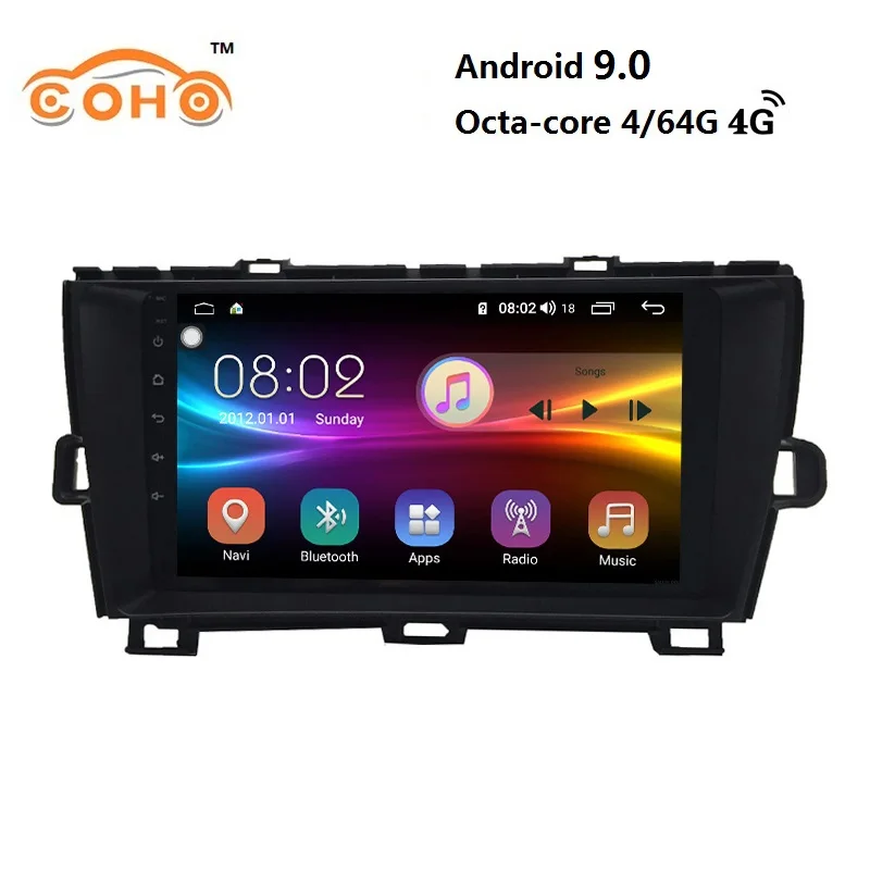 Автомобильный gps Android 8,1 8-core 4/64 г для TOYOTA Prius правый руль с DSP Carplay Радио BT Поддержка Wi-Fi и 4 г Интернет
