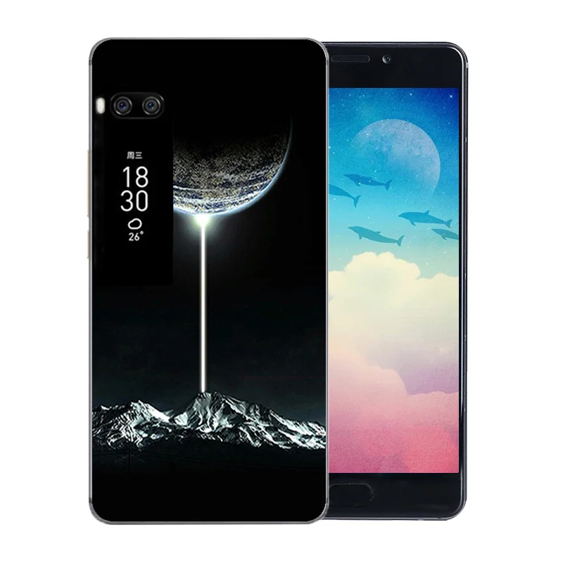 5 7-дюймовый силиконовый чехол для телефона Meizu Pro 7 Plus из ТПУ с рисунком