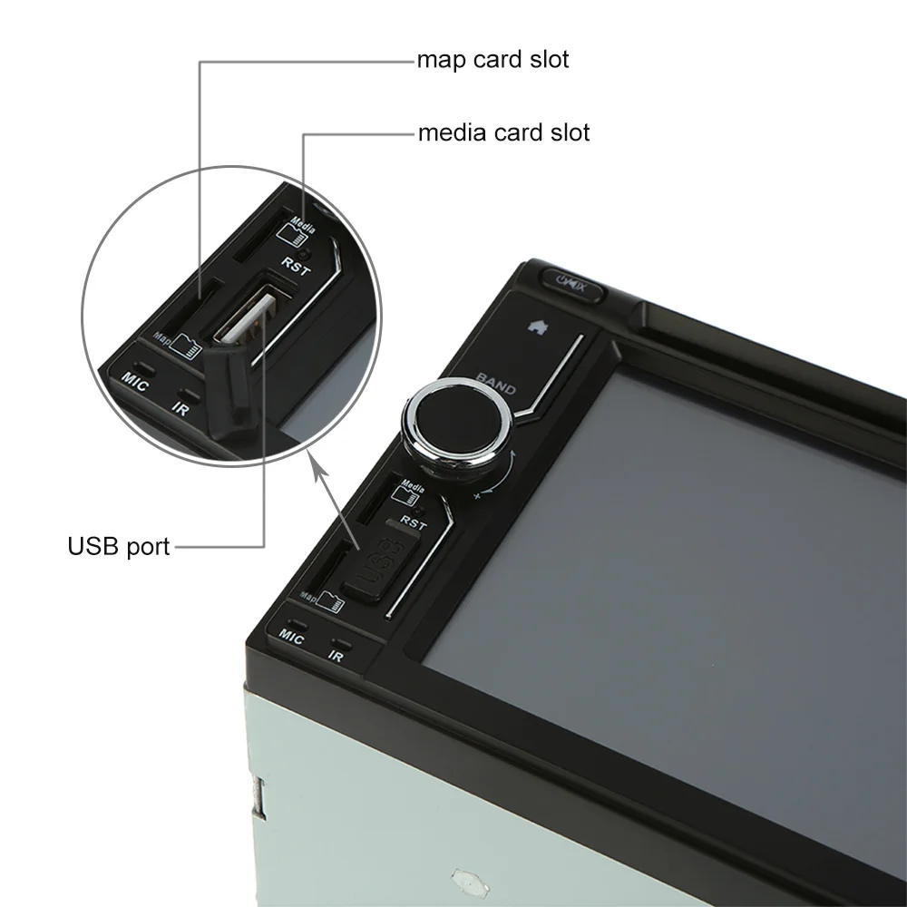 Универсальный Автомобильный мультимедийный проигрыватель 6 2 дюйма Din HD DVD/USB/SD с