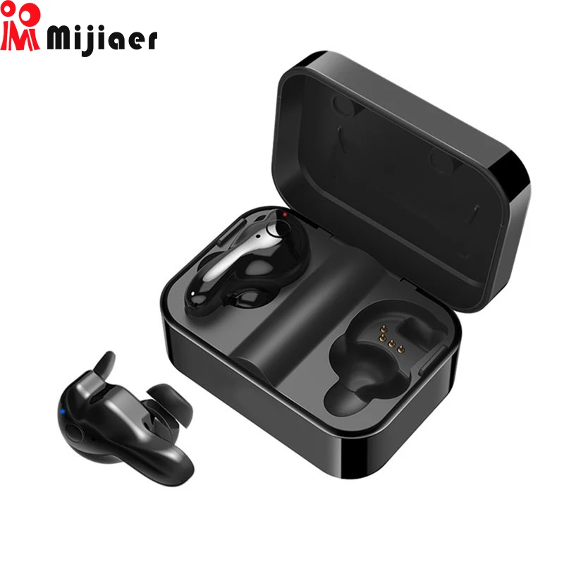 Mijiaer Bluetooth 5 0 СПЦ наушники Беспроводной с микрофоном мини Спорт зарядки окно для