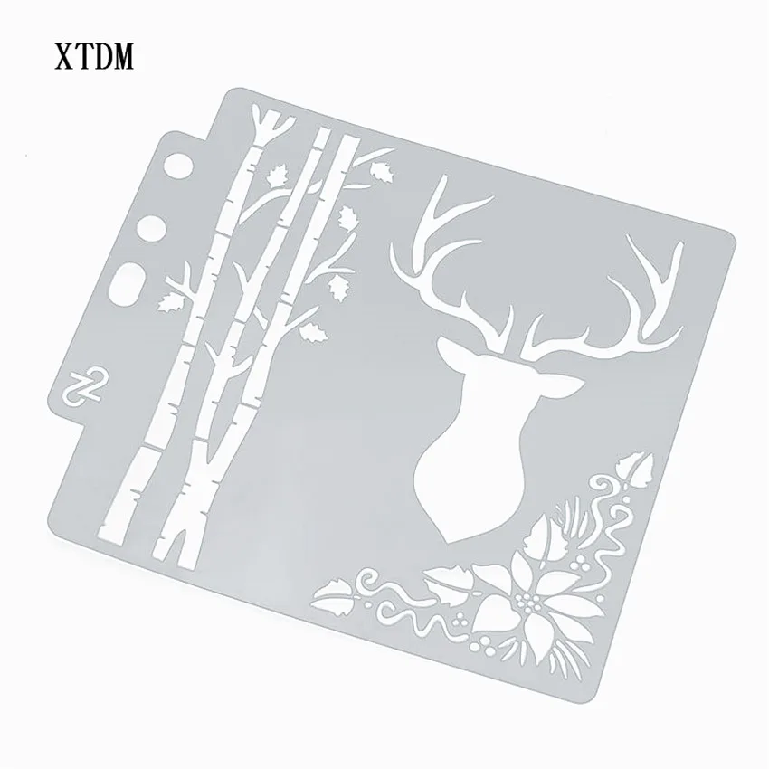 Antler head plastic mold shield DIY cake scrapbook stencils hollow Embellishments printing lace ruler Valentine's Day | Дом и сад
