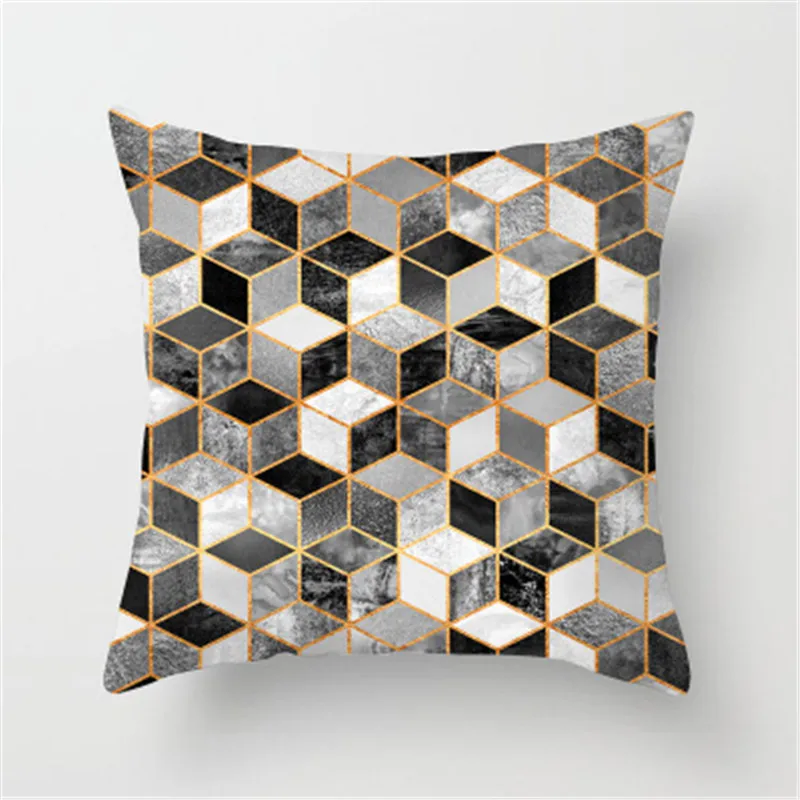 Polyester love Throw Pillow Case Geometric Decorative Pillows For Sofa Seat Cushion Cover 45X45cm Home Decor | Дом и сад