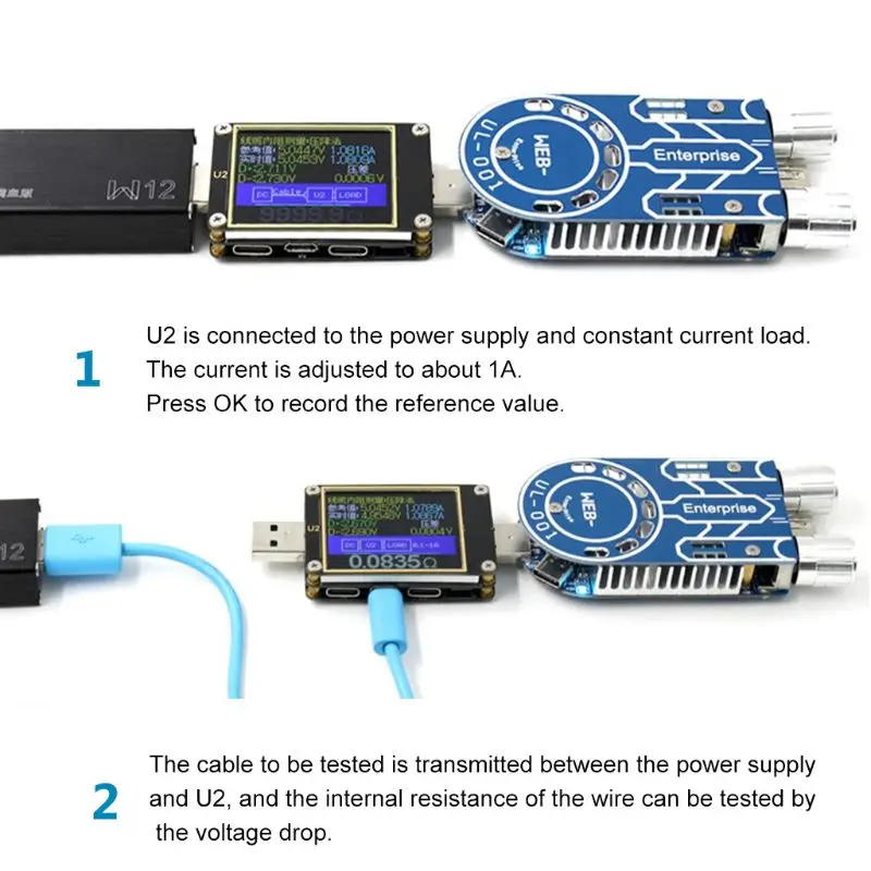 Medidor de corriente y voltaje de WEB-U2 probador USB QC4+ PD3.0 2,0 PPS prueba de capacidad de протокол передачи de carga