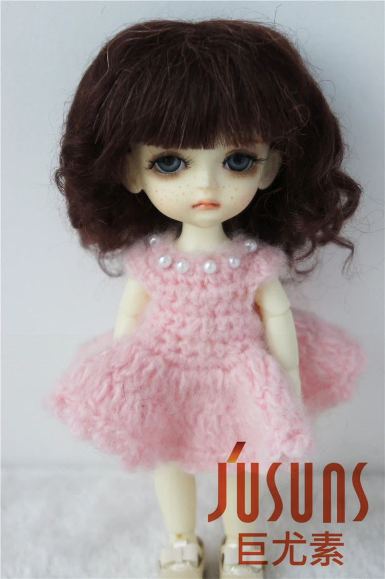 JD012 1/8 1/12 BJD милый мохеровый парик костюм для размера 3 4 дюйма 5inch5 6 дюймов модные