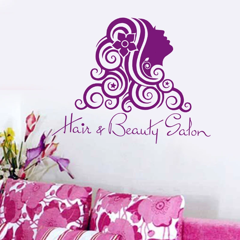 Наклейка для парикмахерской на стену Виниловая наклейка окна ножницы Декор