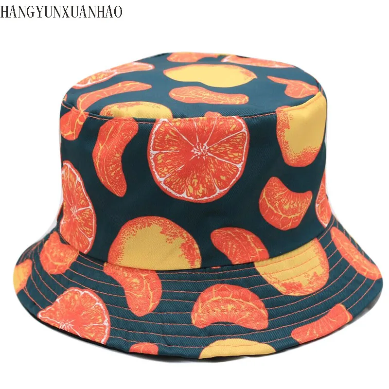 

Women Tropical Printed Fruit Pattern Fisherman Hat Female Summer Outdoor Sports Sunshade Hat Casual Basin Cap Bucket Sun Hats