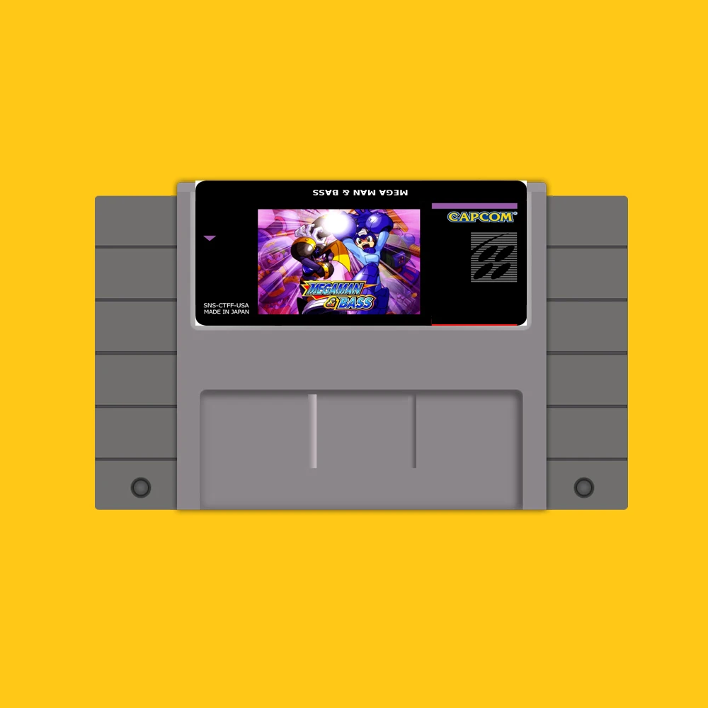 Megaman и бас 16 бит большая серая игровая карта для игрока США NTSC | Электроника