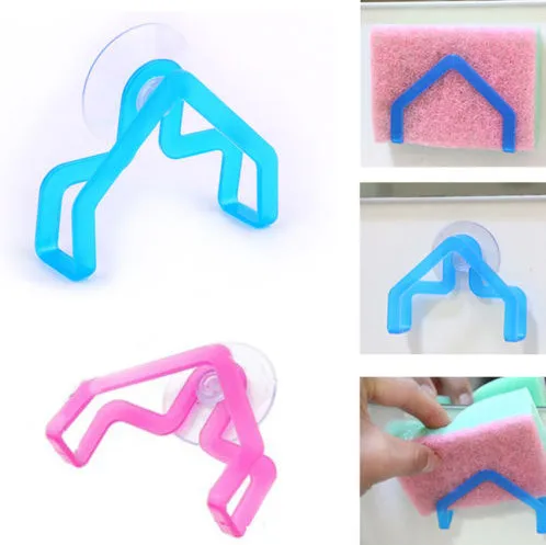 Кухонный инструмент удобный держатель для губки на присоске раковины