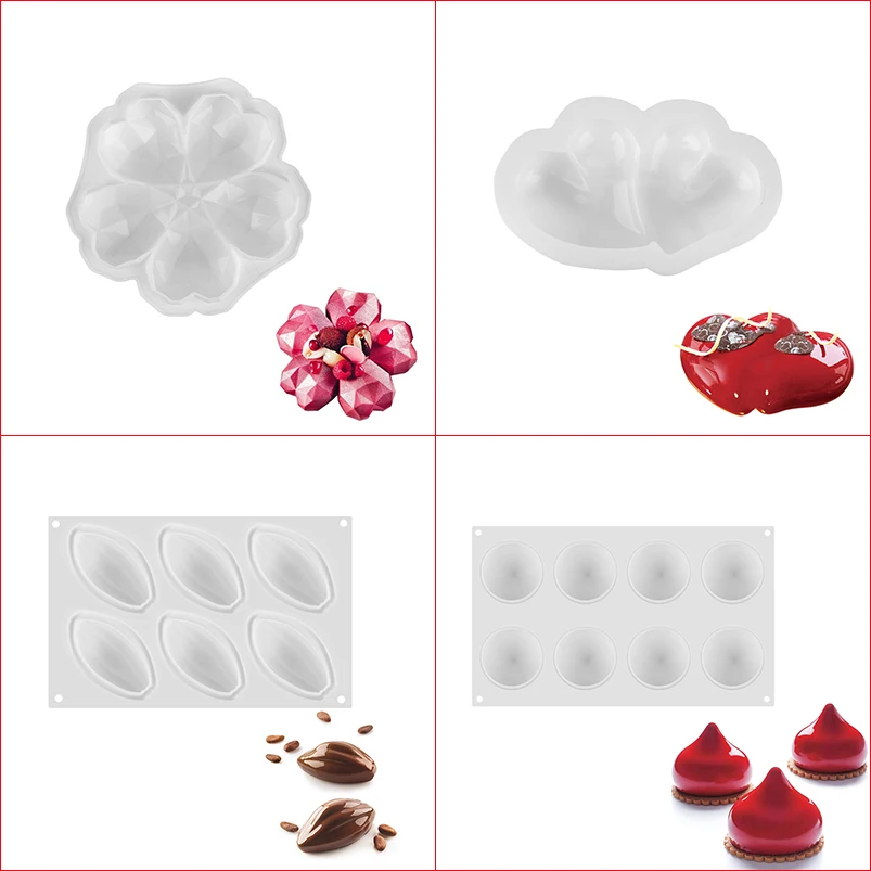 Love Heart Nut силиконовая форма для шоколада инструменты выпечки антипригарная желе