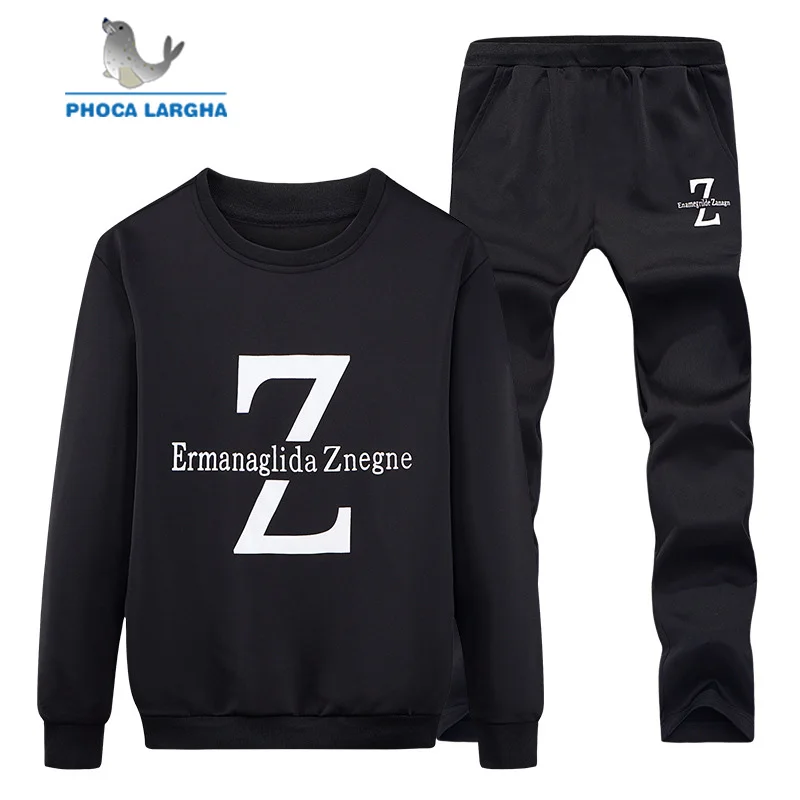 Спортивные костюмы для мужчин повседневные мужские толстовки и штаны комплект