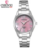 chenxi brand elegant women business quartz watch ladies stainless steel rhinestone clock decoration gift relogio feminino
