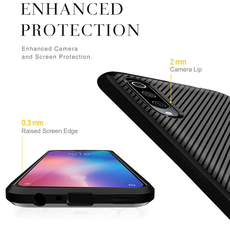 Для Xiaomi mi 9 чехол мягкий силиконовый задняя крышка из углеродного волокна ТПУ