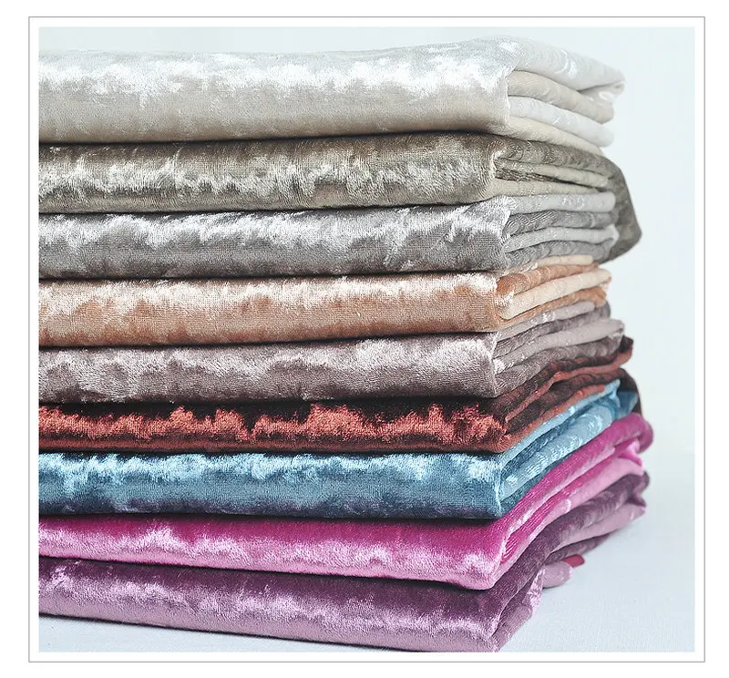 Плотная бархатная ткань для дивана Роскошная мягкая фиолетовая занавесок 50x148 см