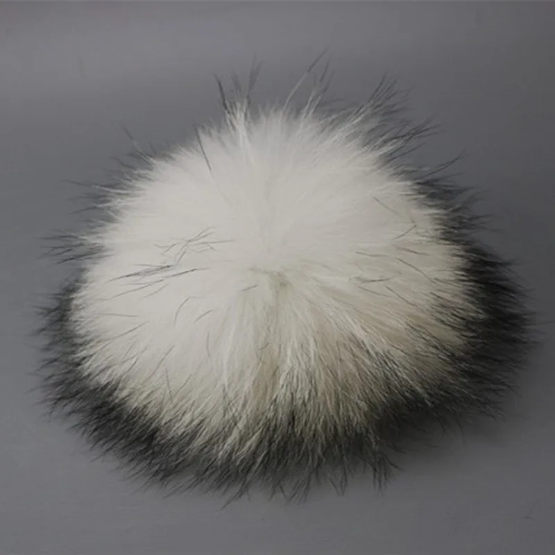 Помпоны из натурального меха енота роскошные меховые шарики для вязаной шапки