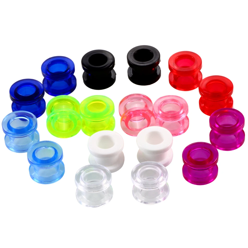 2 шт. разноцветные акриловые Заглушки для ушей|clear ear plug|plugs and tunnelsear stretchers plugs |