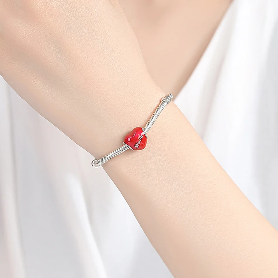 EVOJEW Оригинал Любовь серии 925 пробы серебро аксессуары в форме сердца Fit Pandora