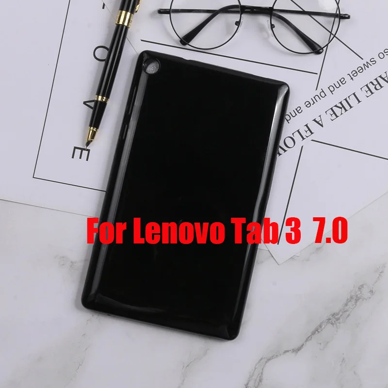 Для Lenovo Tab 3 7 0 730F 730M Чехол черный мягкий ТПУ гель силиконовый бампер чехол задняя