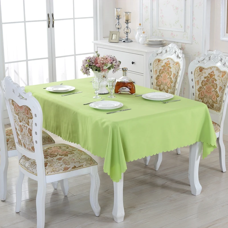 Дешевые Королевский синий сплошной круглый Полиэстер Прямоугольная Скатерть