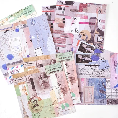 8 шт. Ретро незнакомый письмо задний план стикеры Винтаж украшения s DIY