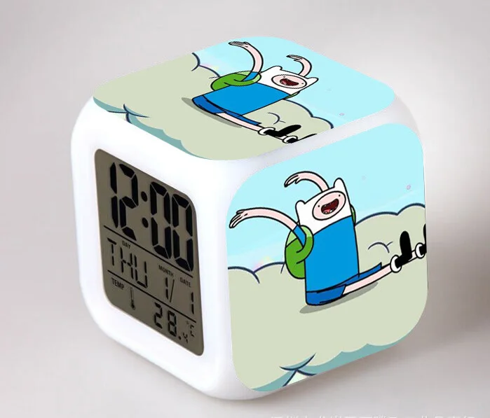 26 Горячая мультфильм reloj Цифровой де led Цвет ido 7 цветов флэш меняющие игрушки Детский будильник спальня ночные световые часы - Цвет: 26