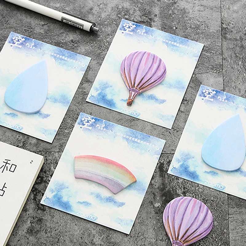 

Cute Kawaii Colorful Rainbow Cloud Memo Pad Sticky Notes Memo Notebook Sticker Stationery Papelaria Escolar Office School Supply