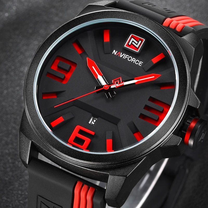 2017 NEW NAVIFORCE Watches Men Luxury Brand Sport Quartz Watch Men's 3D Face Waterproof Man Clock PU strap Relogio Masculino+box |