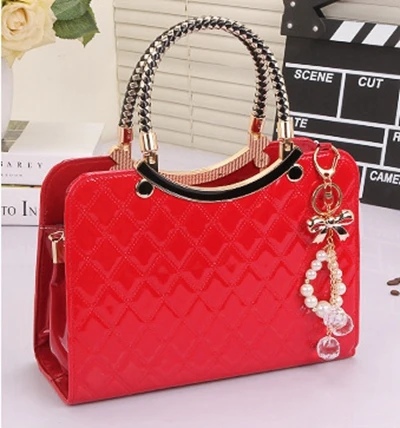Бургундия Сумки для женщин Милая модная сумка bolsa feminina брендовая дизайнерская PU Сумка через плечо женская сумка-мессенджер на цепочке клетчатая белая сумка - Цвет: Бургундия