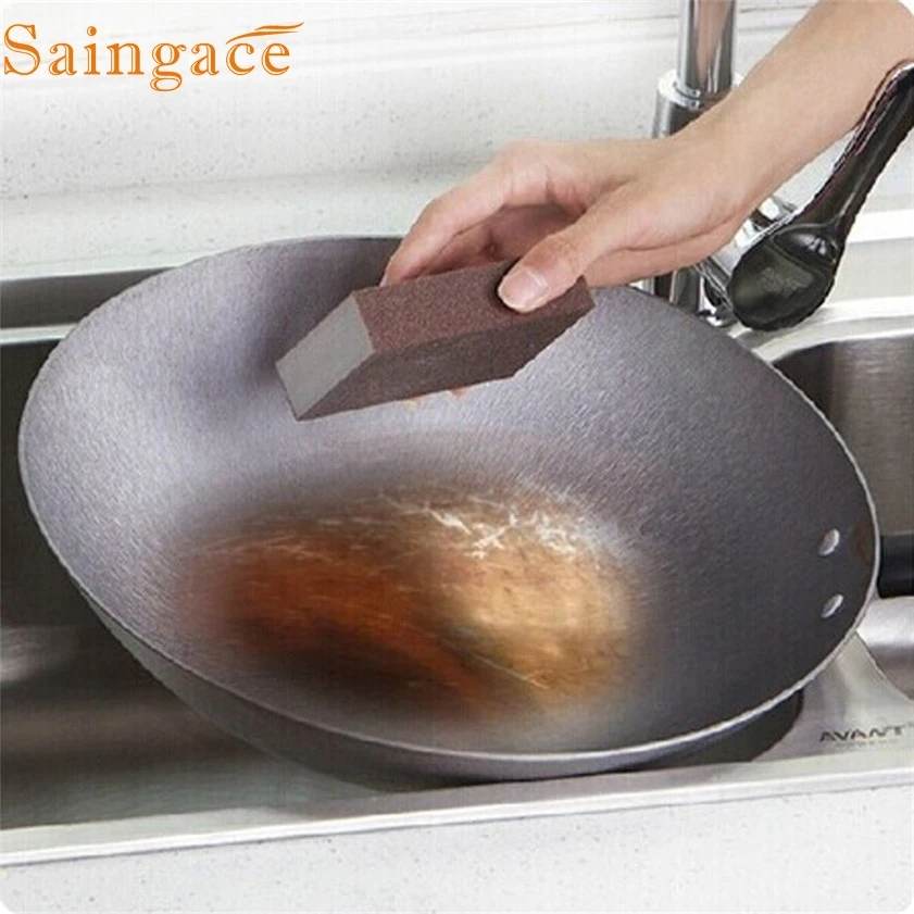 Горячая Распродажа губка Карборундовая щетка для мытья кухни инструмент очистки