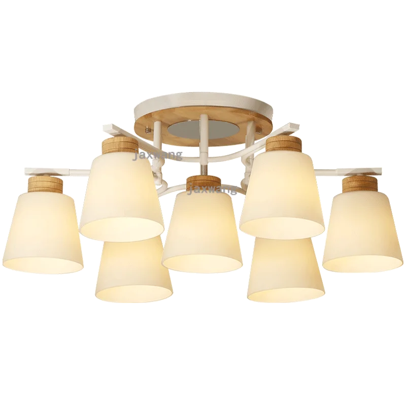Скандинавский светодиодный потолочный светильник для гостиной Лофт Deco арт-кабинет спальня деревянный потолочный светильник для столовой Бар для чтения потолочные светильники блеск