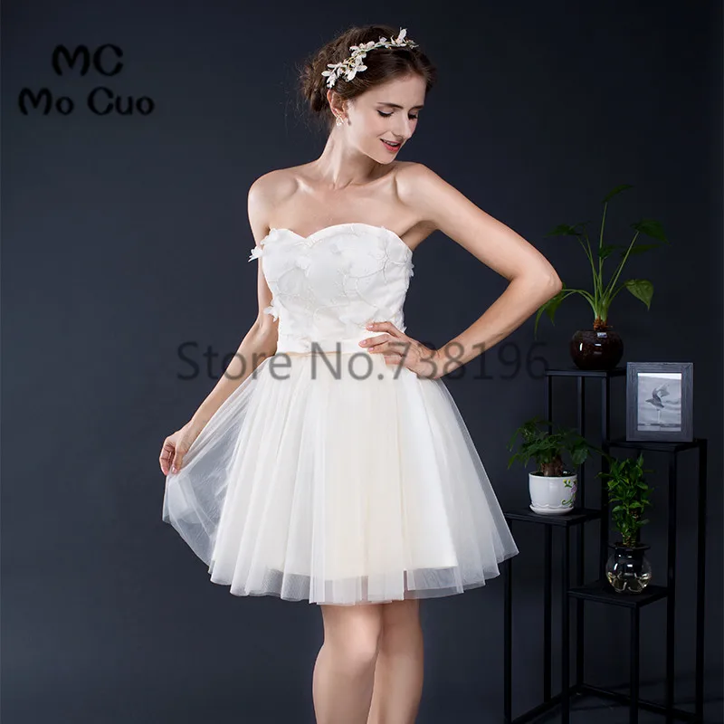 Бальное платье 2017 милое для выпускного вечера с цветочной вышивкой коктейльное